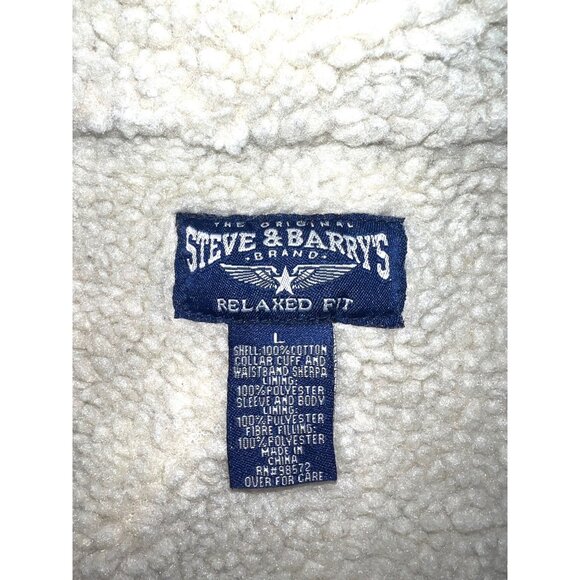 Steve & Barrys Womens Large Denim Jacket Sherpa Lined Full Zip - Picture 3 of 4